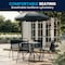 Flash Furniture Round Patio Table Set And Umbrella, 6 pcs., 31-1/4"; 21-1/4" X Clear GM-202012-BK-GG - alternate 8